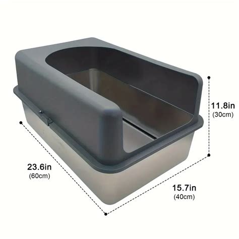 do stainless steel litter boxes smell less|stainless steel litter box temu.